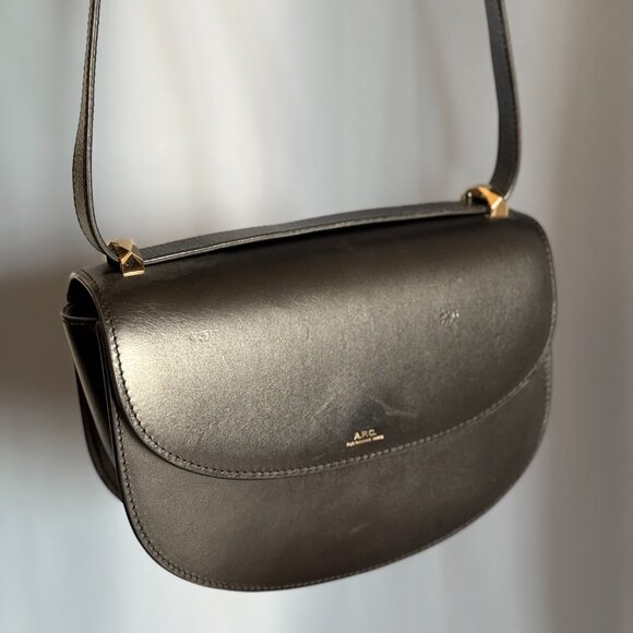 APC Saddle Bag ~ Black Leather - Picture 1 of 8